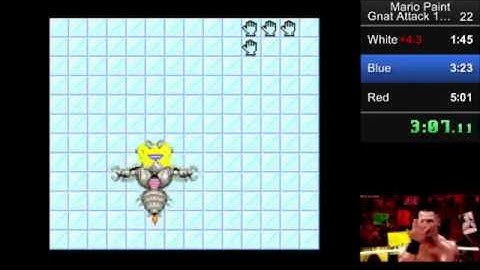 Mario Paint - gnat attack speedrun in 4:54