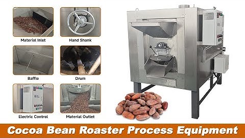 Cocoa Bean Roasting Machine|Cocoa Bean Roaster Process Equipment|Drum Type Cocoa Roaster Machine