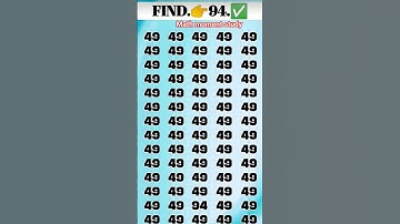 Find 👉 94 🤔 odd number puzzle 🧩 iq test 🧠 math reasoning puzzle 🧩 #quiz #iq #mathematicspuzzles