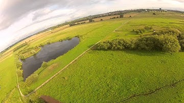 FPV at Nöbbelövs mosse with scratch built Y6 hexacopter