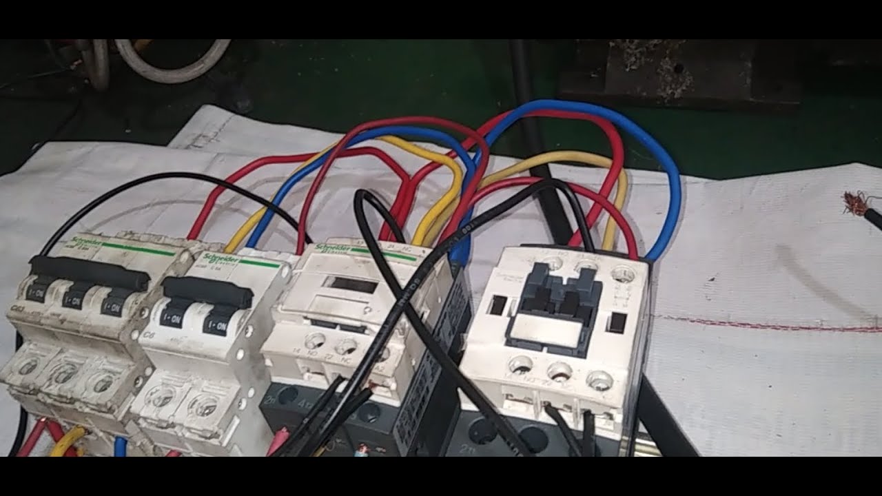 Reverse forward starter | control wiring power wiring | how to reverse