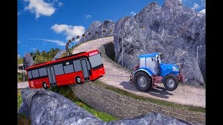 Offroad Pull Tractor Heavy Bus Chain - Tractor Simulator screenshot 2