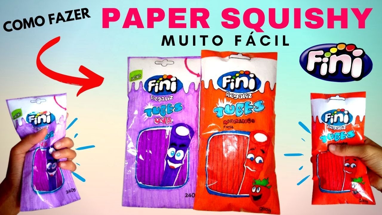 COMO FAZER PAPER SQUISHY FINI | MUITO FÁCIL!