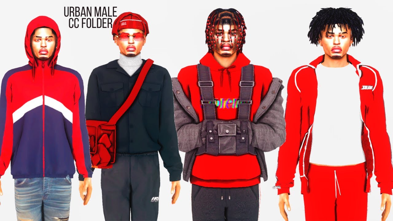 🤍Sims 4 CAS Urban Male CC FOLDER | CC FOLDER & SIM DOWNLOAD - YouTube