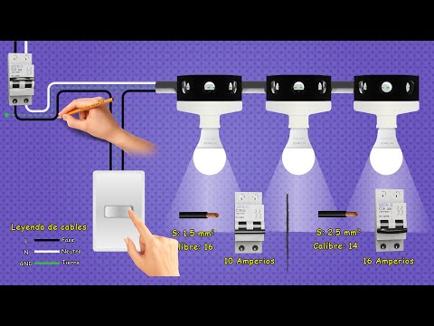 Video: Interruptor de tres elementos - diagrama de cableado