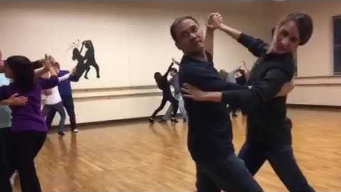 Bronze American smooth tango - class 5 basics, promenade, reverse turn, fan, rocks, corte