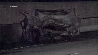 3 Killed in Fiery 2-Vehicle Freeway Traffic Collision