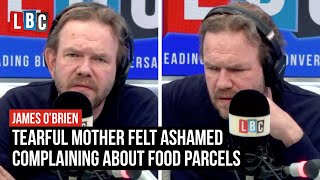 Tearful mother felt ashamed complaining about free school meals parcels | James O'Brien