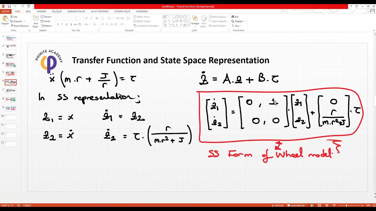 System Dynamics - Les 20 - Wheel Model with Braking System - Matlab - Part 1