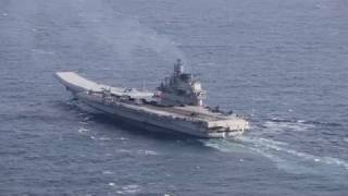 RAF Typhoon & Royal Navy HMS St Albans escort Russian Kuznetsov CSG