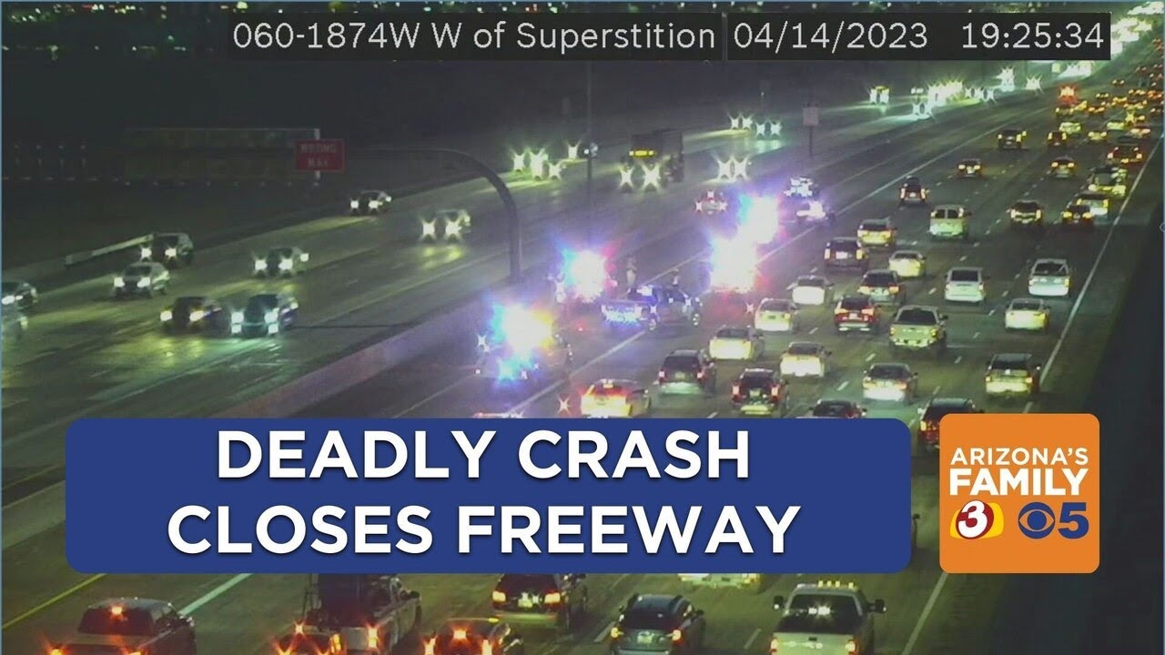 Deadly crash closes westbound lanes of US 60 in Mesa - YouTube