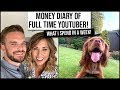 Money Diary of a Full Time Youtuber in the UK - What I Spend in a Week | xameliax
