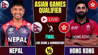 Nepal vs Hong Kong Asian Games Men's Final Match Live Score & Commentary | Nepal Batting screenshot 5