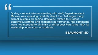 Port Arthur ISD superintendent fires back at TEA-appointed Beaumont ISD superintendent