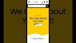 Responsive Pet Shop Website | #shorts