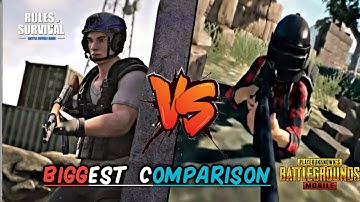 Two Biggest Survival Games Comparison PUBG MOBILE Vs Rules Of Survival