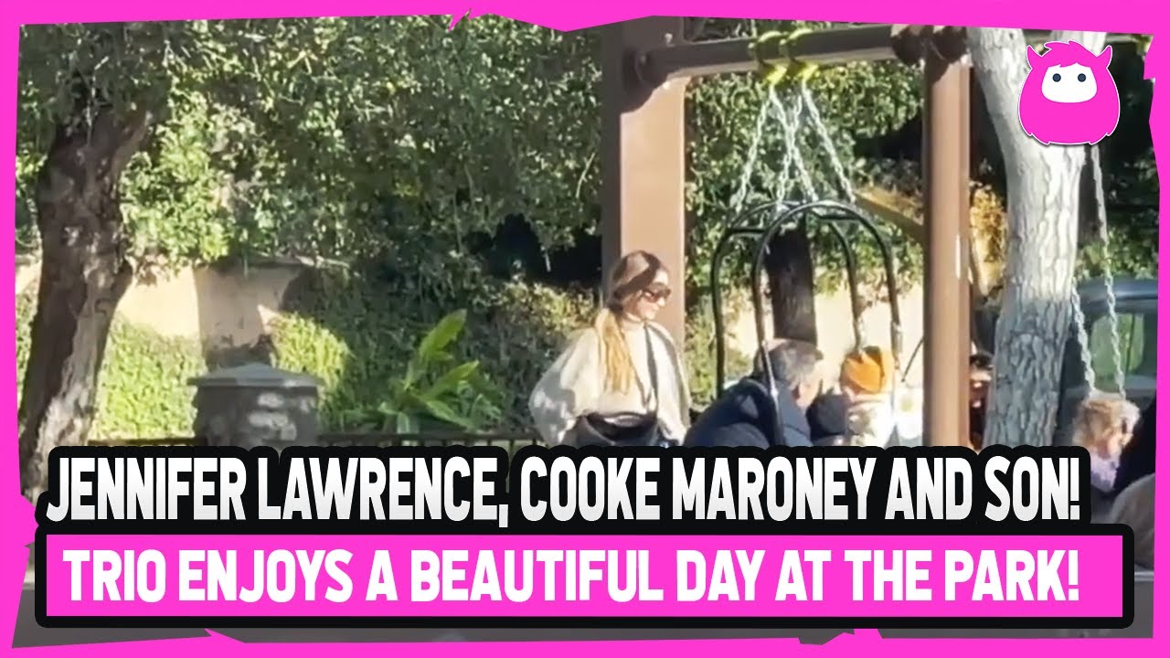 Jennifer Lawrence, Cooke Maroney And Son Cy Enjoy The Park And A Walk