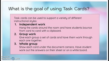 Differentiation Strategy: Task Cards