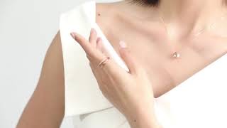AJIDOU Rose Gold Opening Stackable Rings for Women