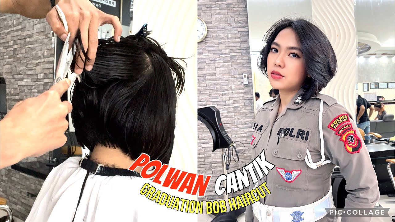 POLWAN CANTIK | POTONG RAMBUT BOB | BOB HAIRCUT | Short Hairstyles ...
