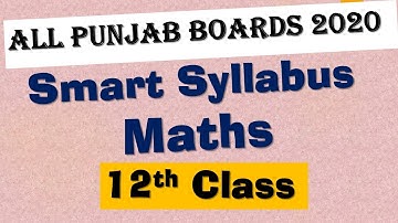 Smart syllabus 12th Class 2nd Year Mathematics