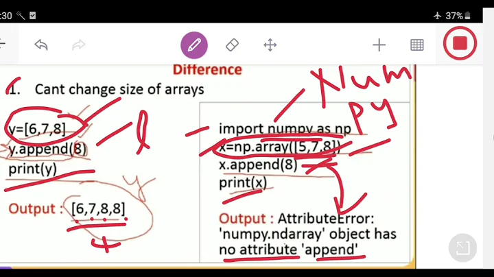 Python NumPy Arrays VS Lists