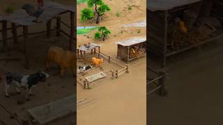 Mini Cows with Slide ASMR #water #water #ASMR #summer #miniature #construction @MiniatureKaran