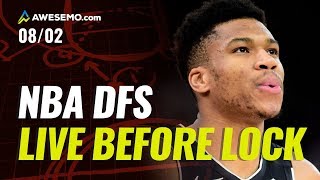 NBA DFS Live Before Lock Show: Sunday 8/2: DraftKings, SuperDraft, FanDuel