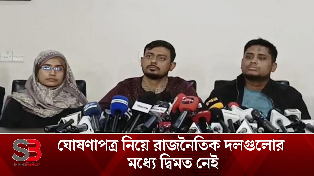 ঘোষণাপত্র নিয়ে রাজনৈতিক দলগুলোর মধ্যে দ্বিমত নেই | Hasnat Abdullah | July Revolution |Shining Bangla