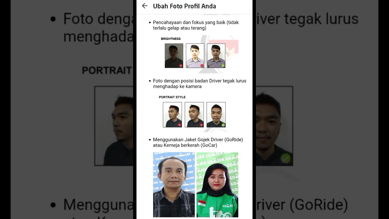 Cara Mengganti Foto Profil Gojek Driver