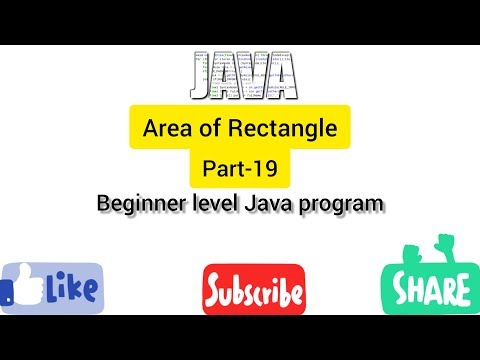 Area of Rectangle Java program for beginner level part-19 Easy Learning Genius