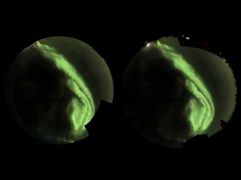 3D side-by-side video of aurora