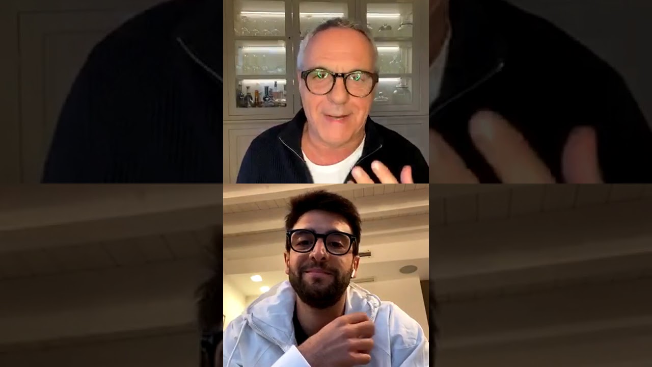 Giorgio Panariello con Piero Barone in diretta Instagram il 20/04/2020