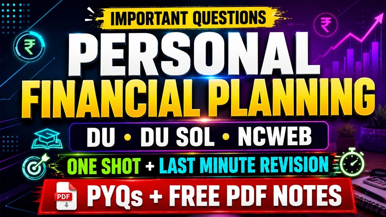 DU SOL Personal Financial Planning Important Questions | All Semesters ...
