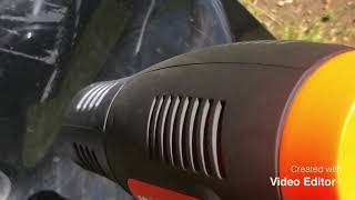 Toyota Yaris bumper dent repair using heat gun Toyota Yaris bumper dent repair using heat gun