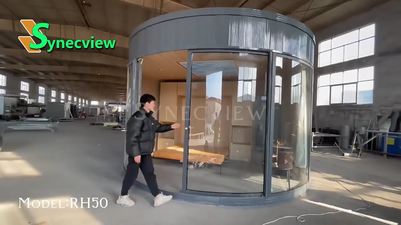 The origin factory of prefabricated round wooden houses and capsule houses