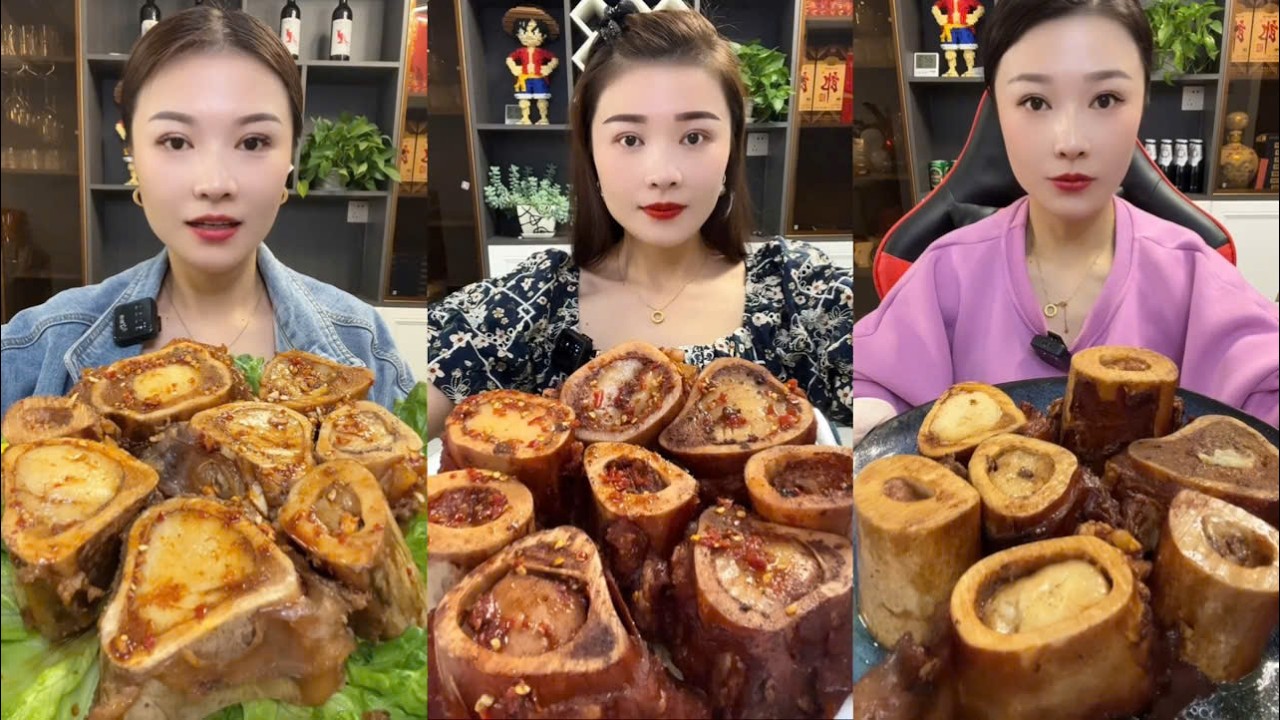 Mukbang bone marrow asmr- 牛骨髓 - 쇠고기 골수 - 牛骨髄 - thánh ăn tủy xương #2232 Jin Jin Official
