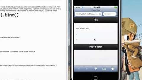 jQueryMobile Event - tab, tabhold event