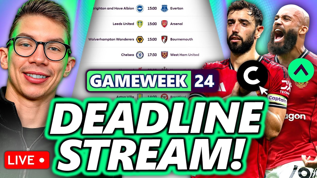BRUNO CAPTAIN? MBUEMO IN? + TEAM REVIEWS FPL GAMEWEEK 24 DEADLINE STREAM!