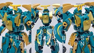 Sluban Exosuit Azure Dragon Unboxing and Speed Build - Mecha Transformation Review screenshot 2