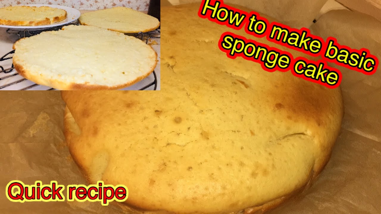How to make Basic sponge cake recipe butterless