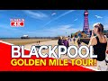 BLACKPOOL Seafront | Tour of Blackpool Seafront from Central Pier to Blackpool Tower | 4K Walk