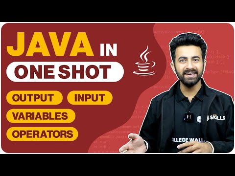 Java in One Shot | Revision - 1 | Output, Input, Variables, Operators | Java Course