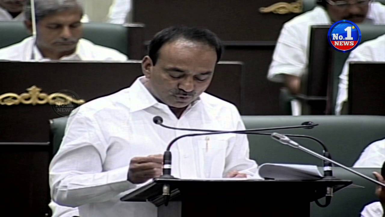 Finance Minister  Etela Rajender Presents Budget 2016 In Telangana Assembly