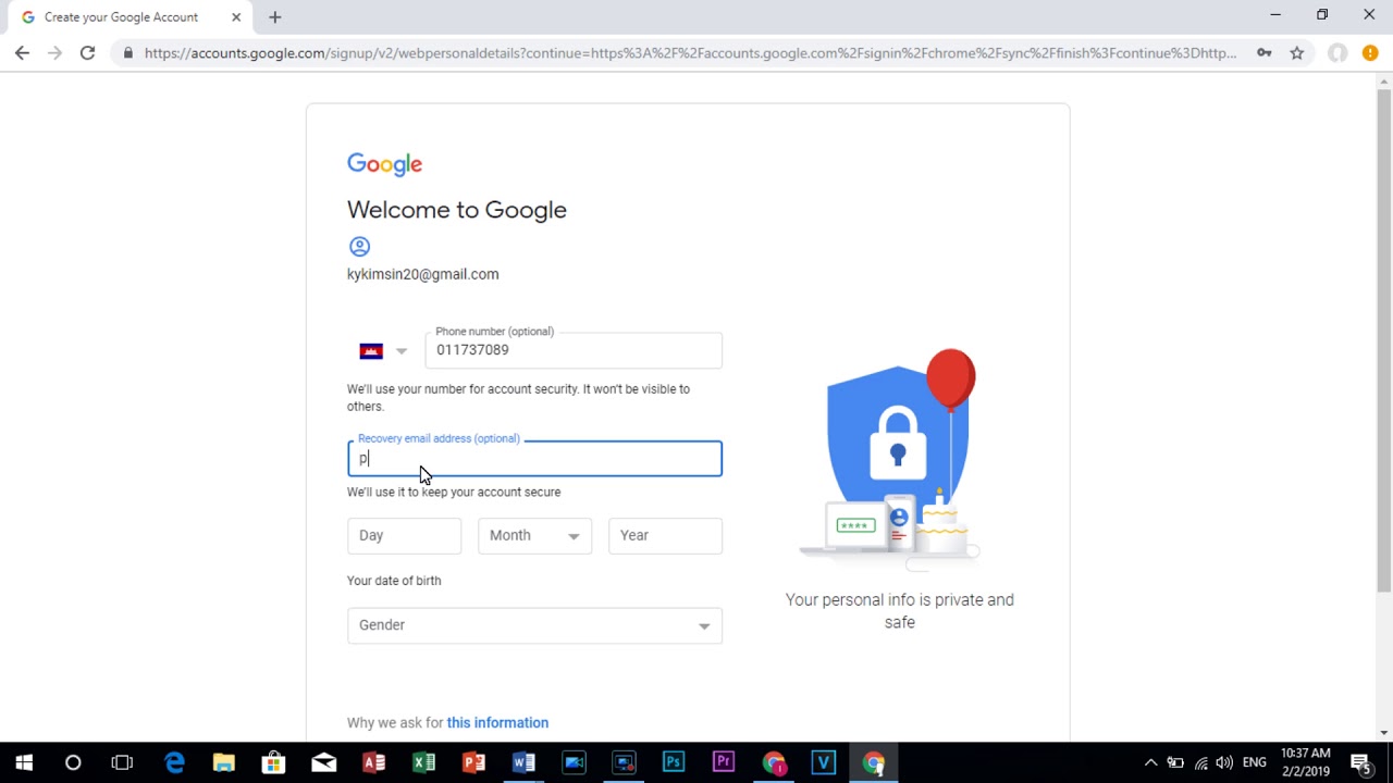 how to create E mail 2019