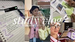 STUDY VLOG | 4 days of exam week 📚 realistic & productive exam prep, cramming + study tips