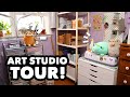 Art Studio Tour! // Bedroom Studio Makeover & Tidy