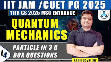 Quantum mechanics iit jam | MCQ on 3D Potential Box | IIT JAM | CUET PG 2025 | Modern physics