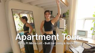 How She Lives in a Tiny 70 Sq Ft Micro Loft – FULL TOUR