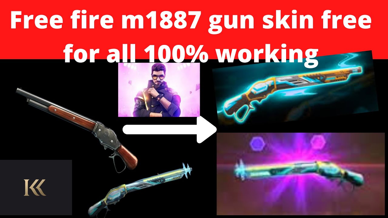 Free fire m1887 gun skin free for all 100% working trick | don't miss